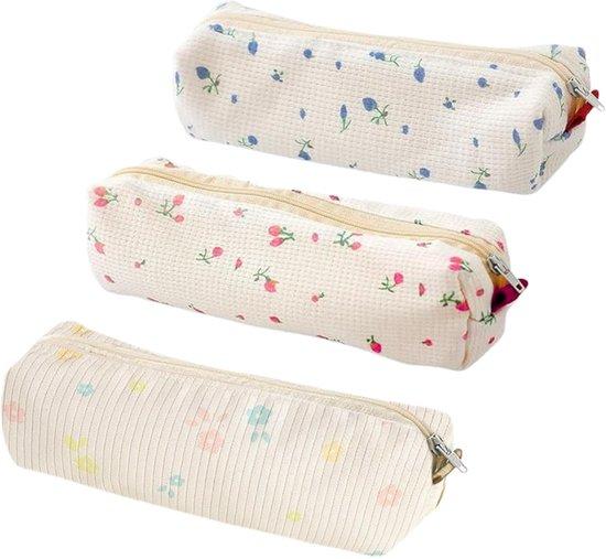 OEM Schülerinnen-Etui mit Blumenmuster rosa blau 2026