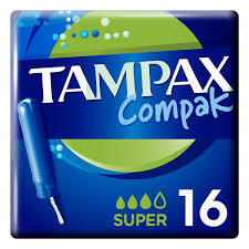 Tampax Compak Super Tampons with Applicator 16 Pieces