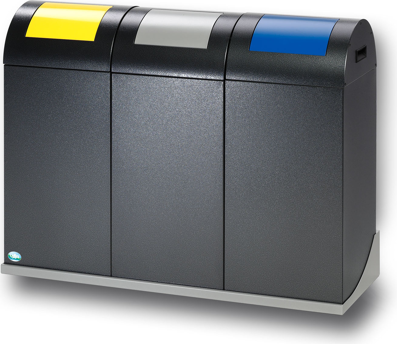 Wandhalterung für Wertstoffsammler 3-Fach | Zubehör | Verzinkter Stahl | Silber