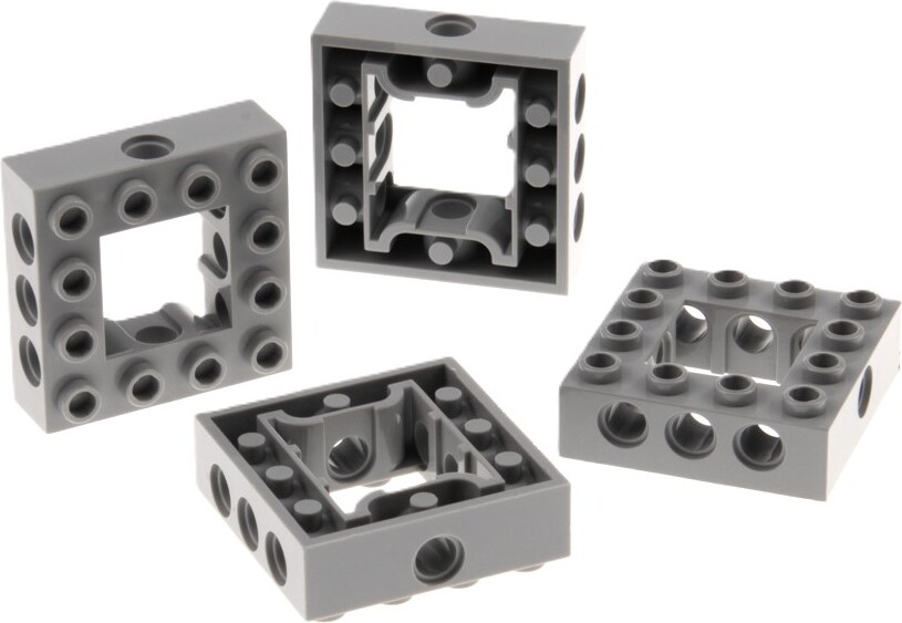 4x Lego Technic stavebnica 4x4 nový svetlosivý perforovaný nosník Star Wars 32324