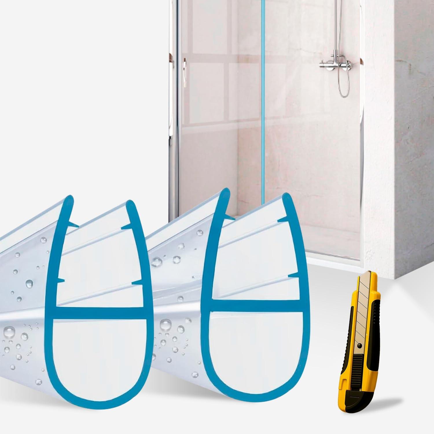 Merkloos Duschdichtungen 100 cm, 2 Stück für 6-8 mm Glas