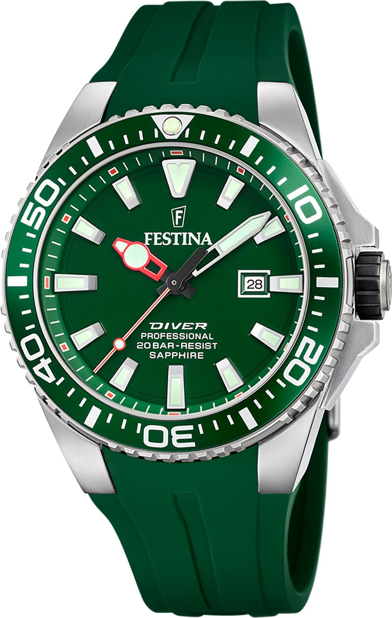 Festina F20664/2 Pánske hodinky Professional Diver Day-Date 45mm 20ATM