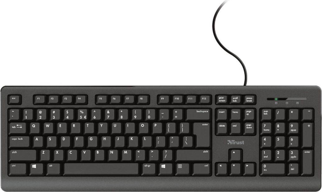 Tastatur Trust Primo Qwerty Portugiesisch Schwarz