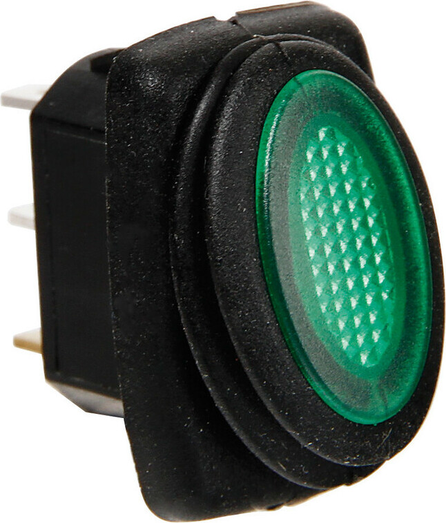 LAMPA Undurchlässiger Mikroschalter mit LED - 12/24V - Grün 45536