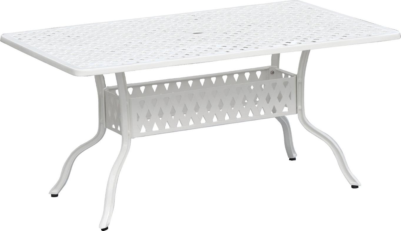 Inko Gartentisch Tisch Terrassentisch Alu-Guss weiß Form/Größe nach Wahl Image