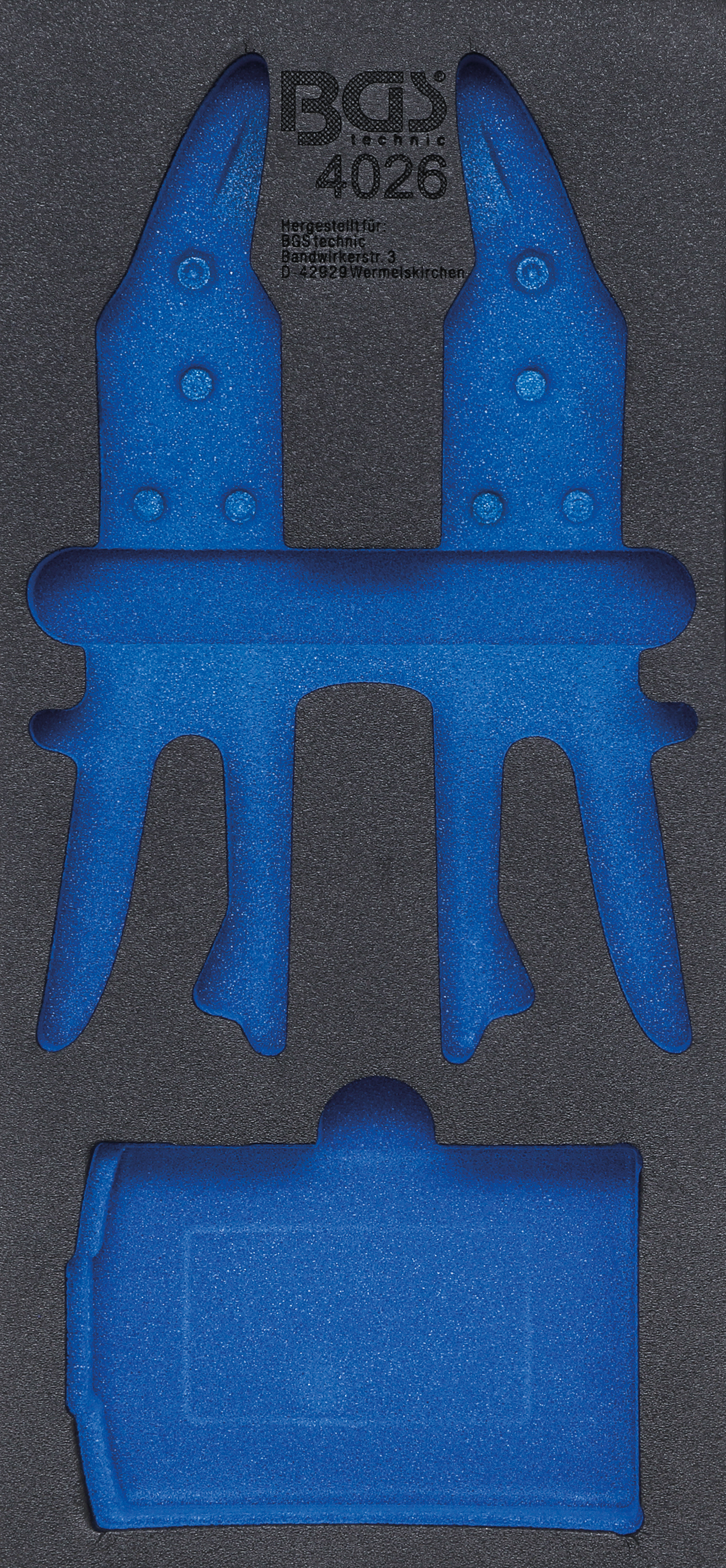 BGS technic BGS 4026-1 1/3 Werkstattwageneinlage für Stufenbohrer- / Blechscherensatz, leer