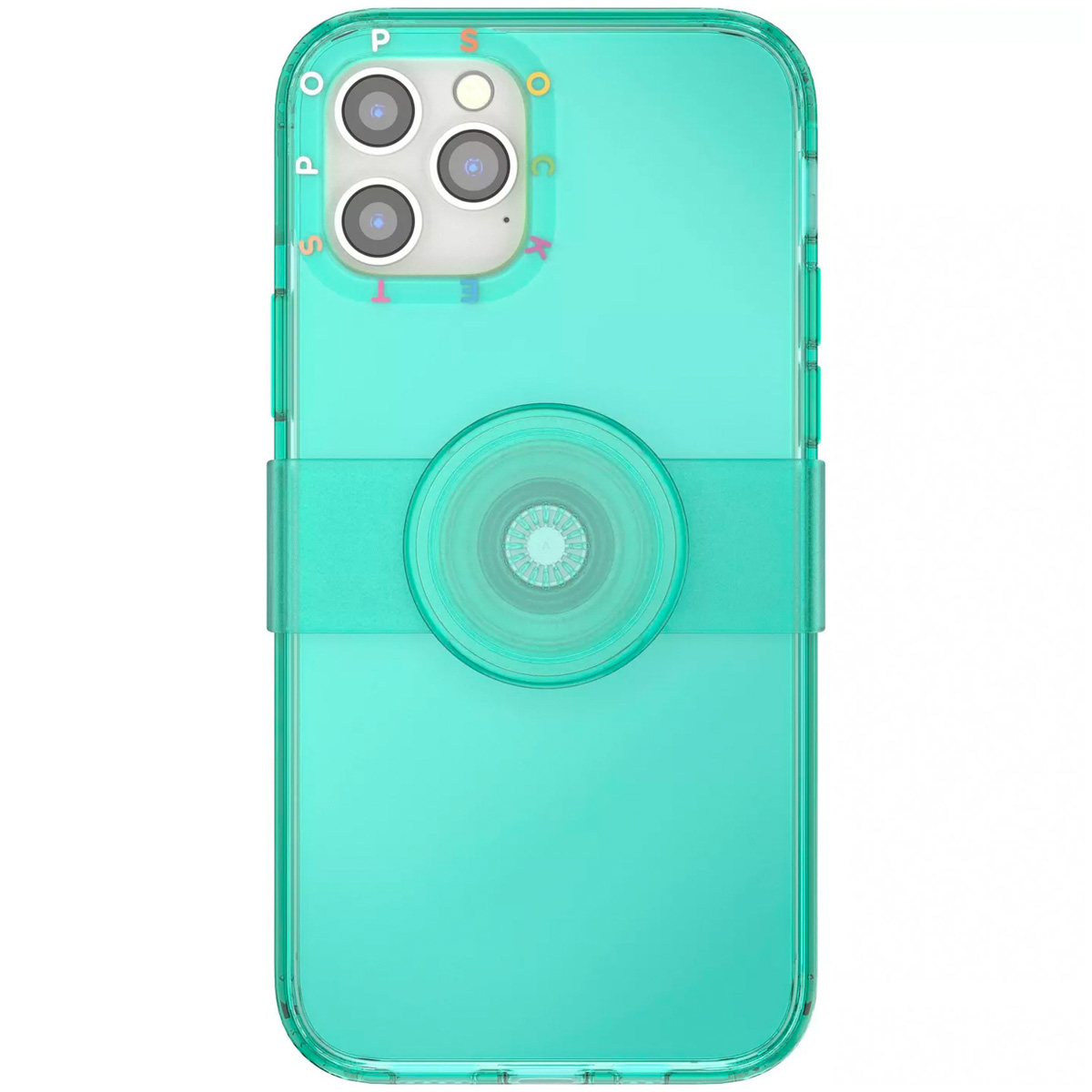 PopSockets - iPhone 12/12 Pro Hülle - Kunststoff - PopSockets Backcover - Grün - Fingerhalter fürs Handy