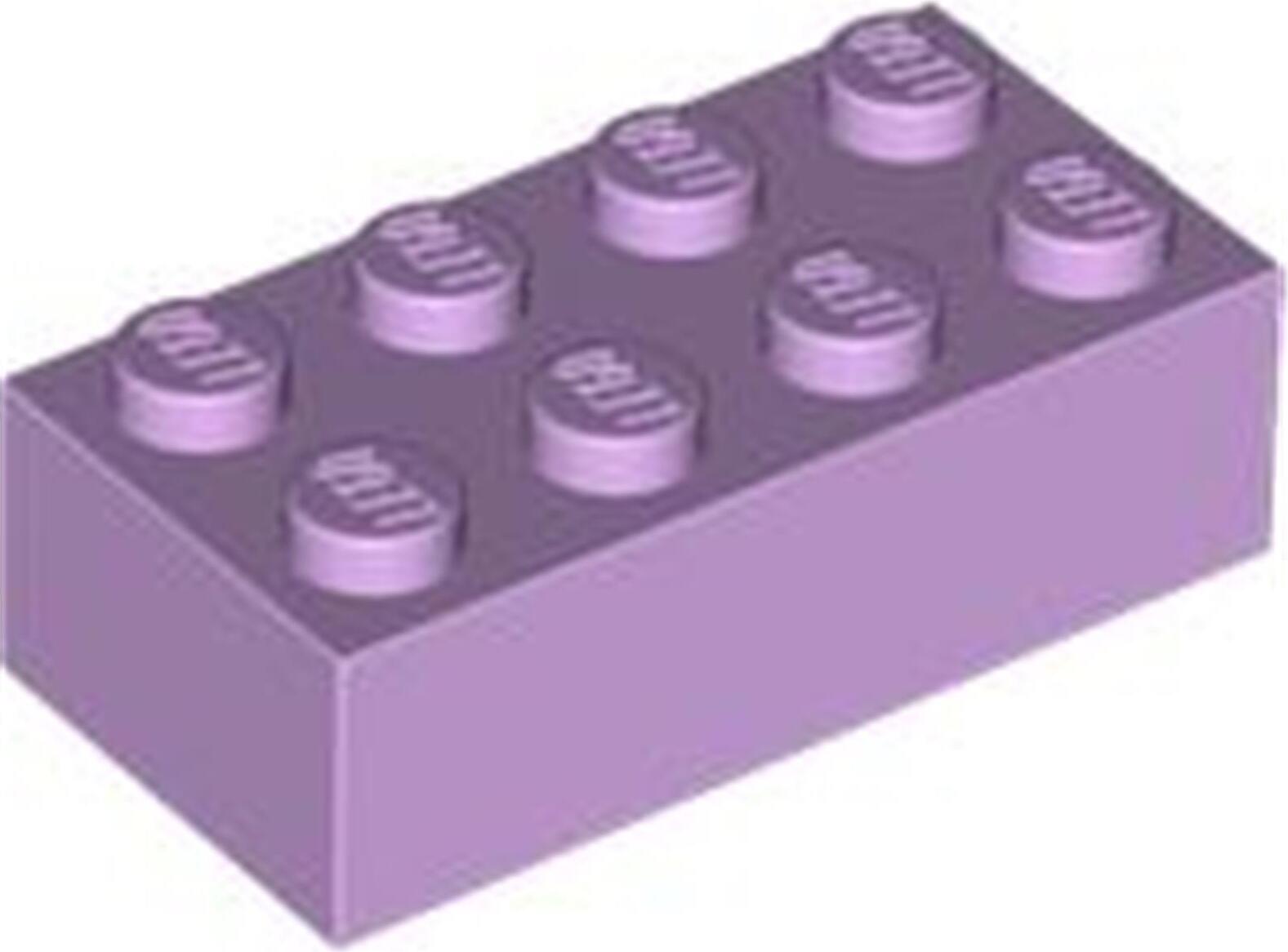 1 Stück LEGO, Teil Nr. 3001 in Lavendel (Lavender) 3001-Lavendel (Lavender)-1 Stück-086