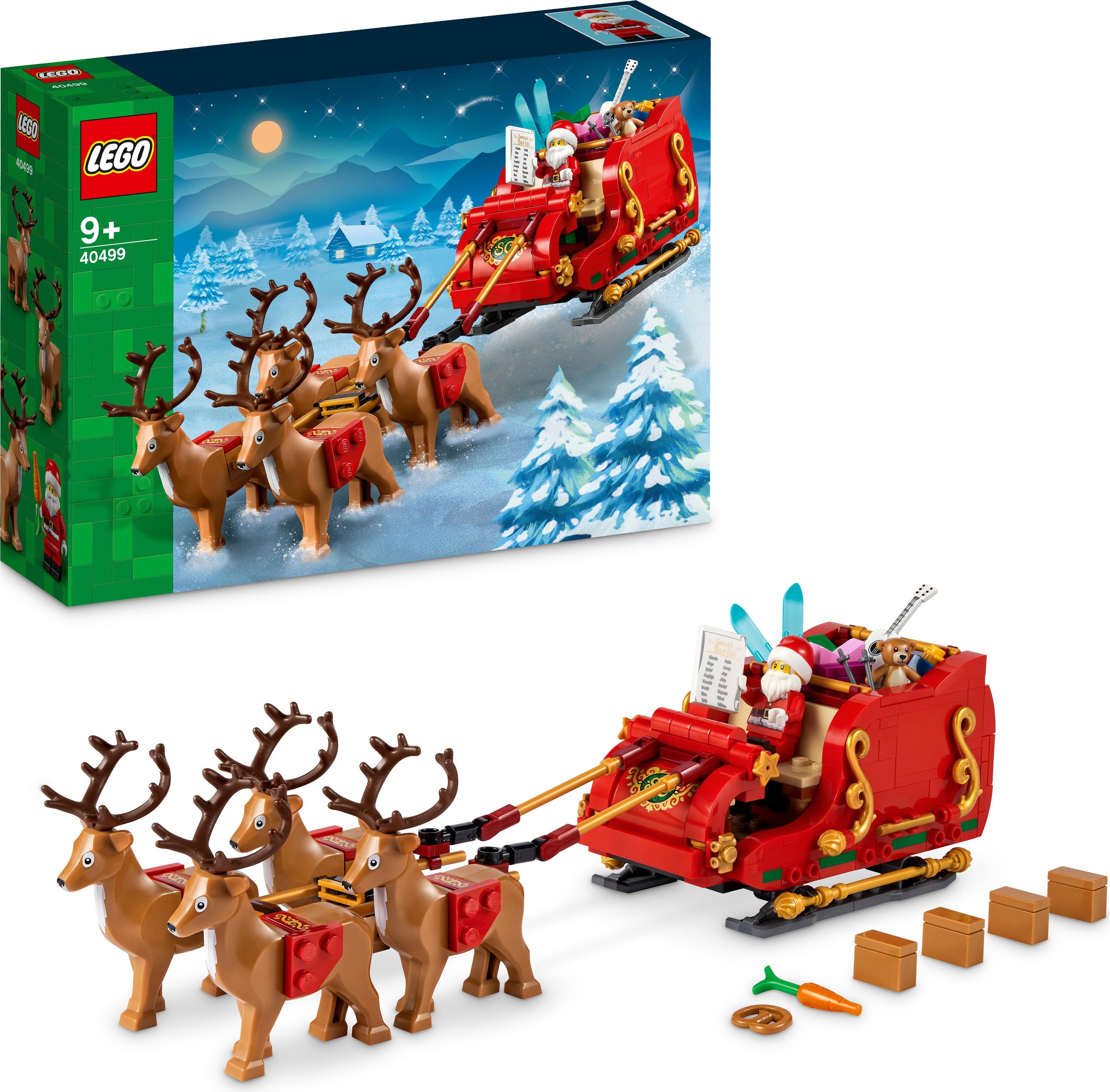 LEGO Schlitten des Weihnachtsmanns, Bau- und Spielset für Kinder mit Minifigur und Rentieren, Weihnachtsgeschenk für Jungen und Mädchen, kleines Weihnachtsgeschenk, Weihnachtsschmuck 40499
