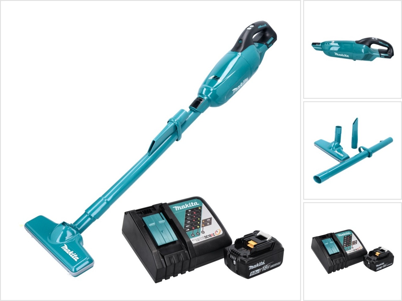 Akumulátorový vysávač Makita DCL 281 FRT1 18 V Brushless + 1x batéria 5,0 Ah + nabíjačka