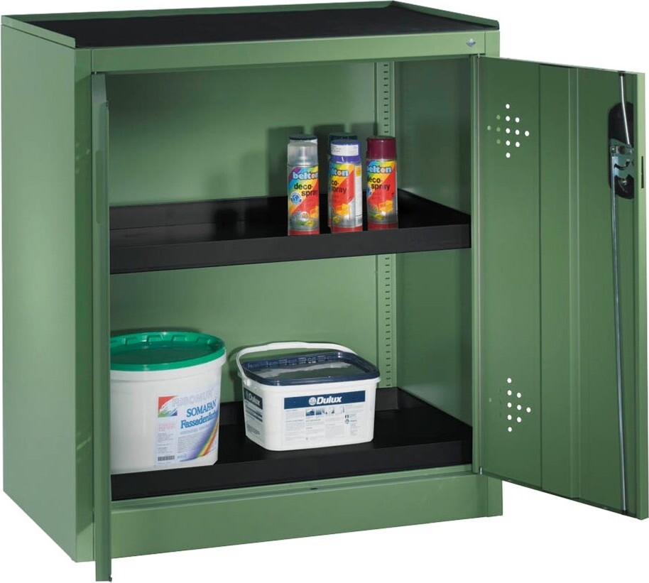 CP Umweltschrank 8821-316 S10080 resedagrün 93,0 x 50,0 x 100,0 cm, aufgebaut