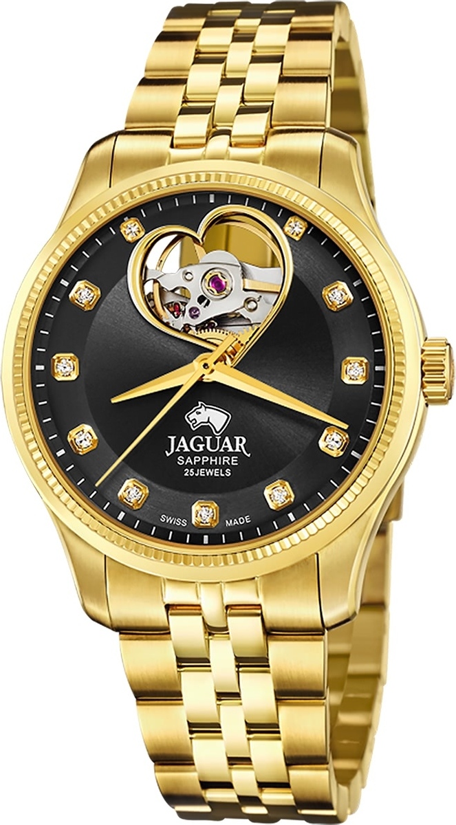 Dámske hodinky Jaguar z nehrdzavejúcej ocele zlaté Náramkové hodinky Jaguar Coeur UJ996/2