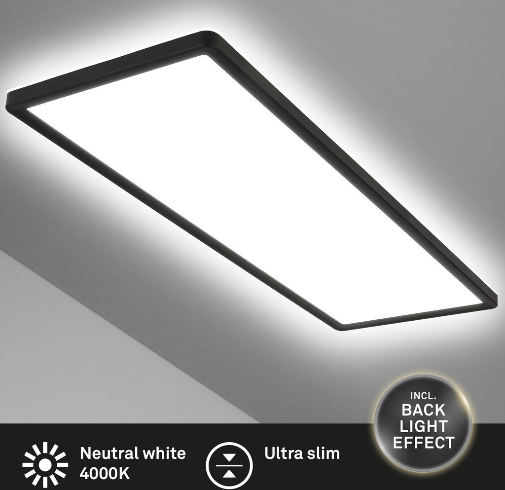 Oraymin LED Panel 120x30 cm Deckenleuchte Dimmbar mit Fernbedienung, 40W Deckenlampe mit RGB