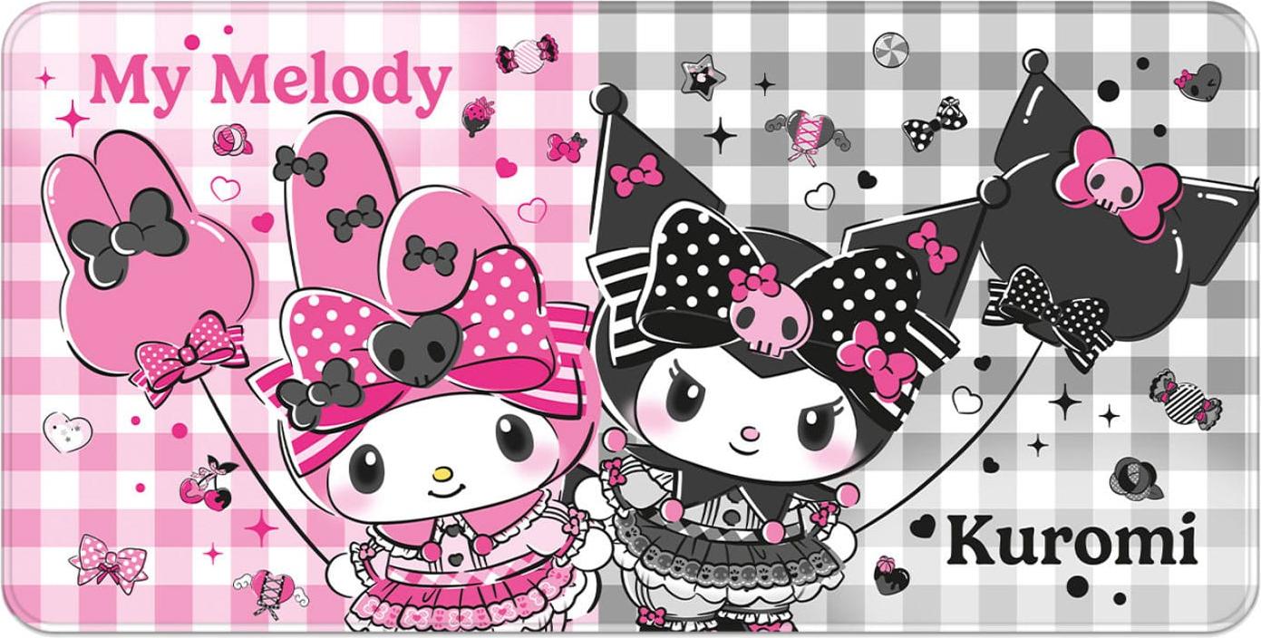 Sakami Merchandise Sanrio Pink Black Party Series XXL Mousepad My Melody & Kuromi
