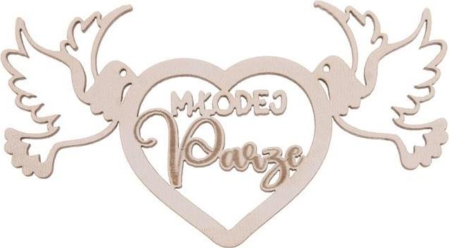 Cresco Holzaufschrift für das Brautpaar, Hochzeitsdekoration, weiß, 5 Stück