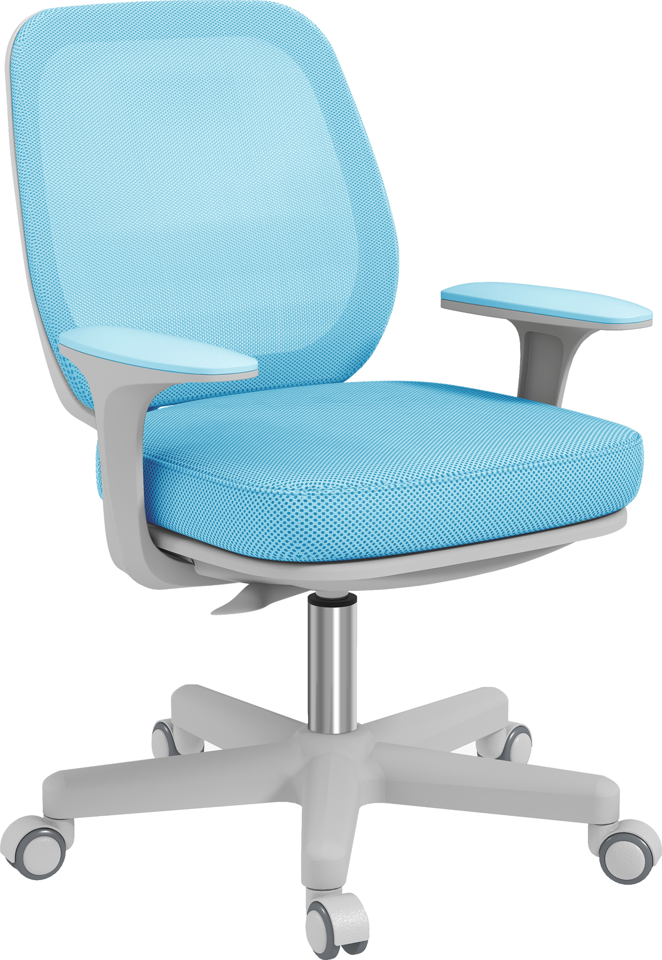 Vinsetto Ergonomischer Stuhl aus atmungsaktivem Stoff mit 5 Rollen, höhenverstellbarer Liegestuhl, 55x48x82,5-94,5 cm, Blau 921-690V01LB