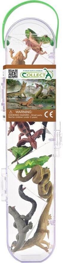 Collecta A1194 Mini Reptilien und Amphibien Tubos-Röhren Reptilien