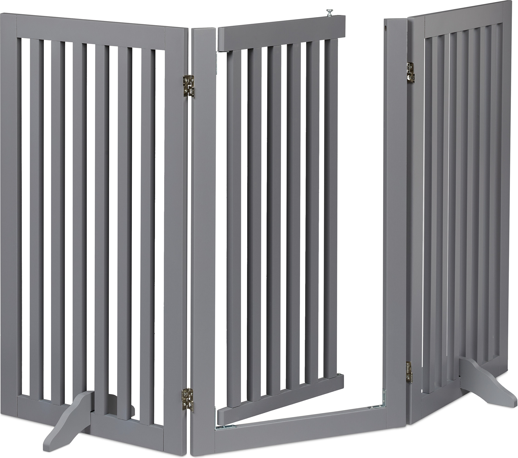Barrière De Sécurité Relaxdays Pliable 70 Cm – Gris, 207 Cm Large, Pour Enfants & Chiens, Sans Fixation !
