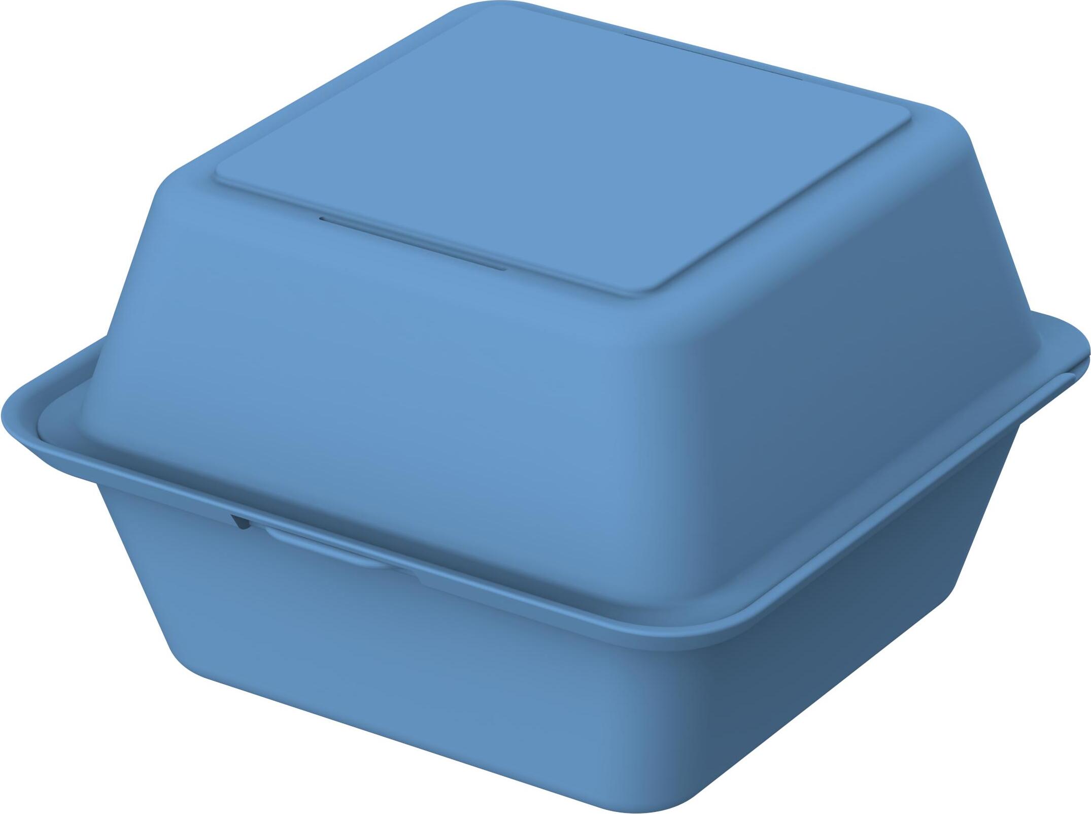elastoREuse Burgerbox "Take away" Verpackung behagliches blau