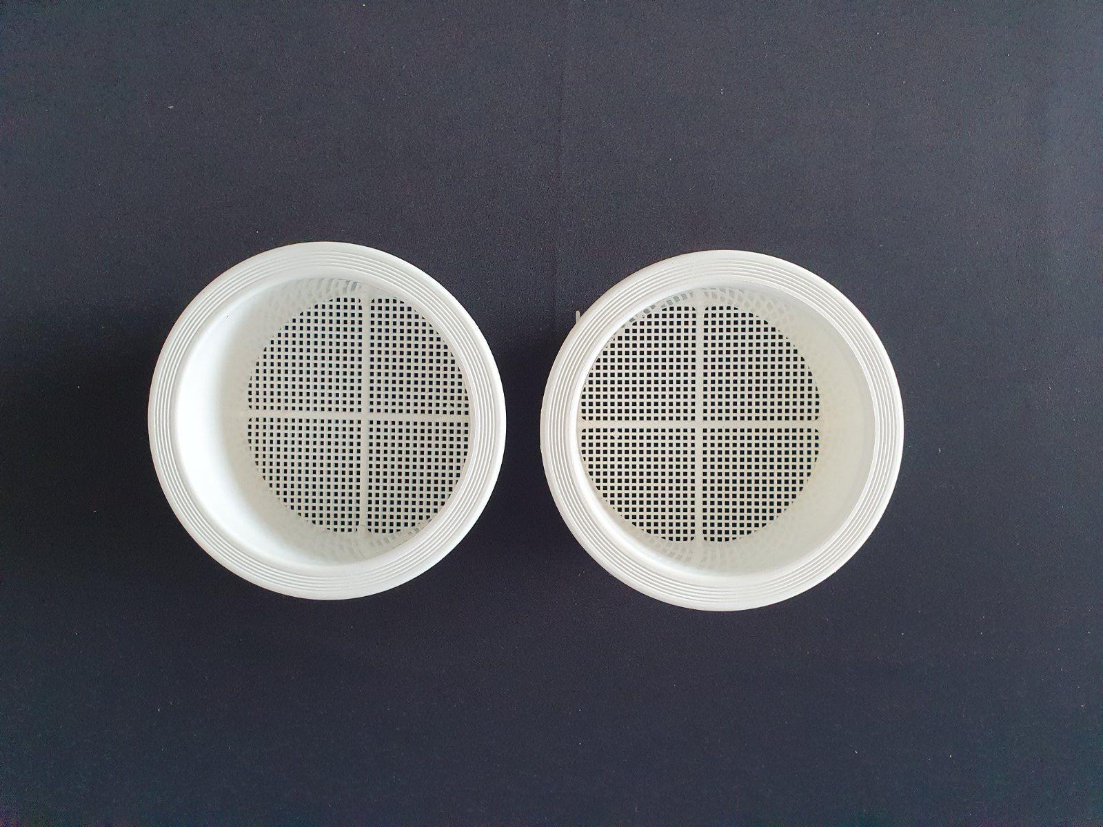 FAWO Gaskastenentlüftung groß 2er Set – Gasausströmertöpfe mit Fliegen- & Mäusegitter (Ø 10 cm, 100 mm²)