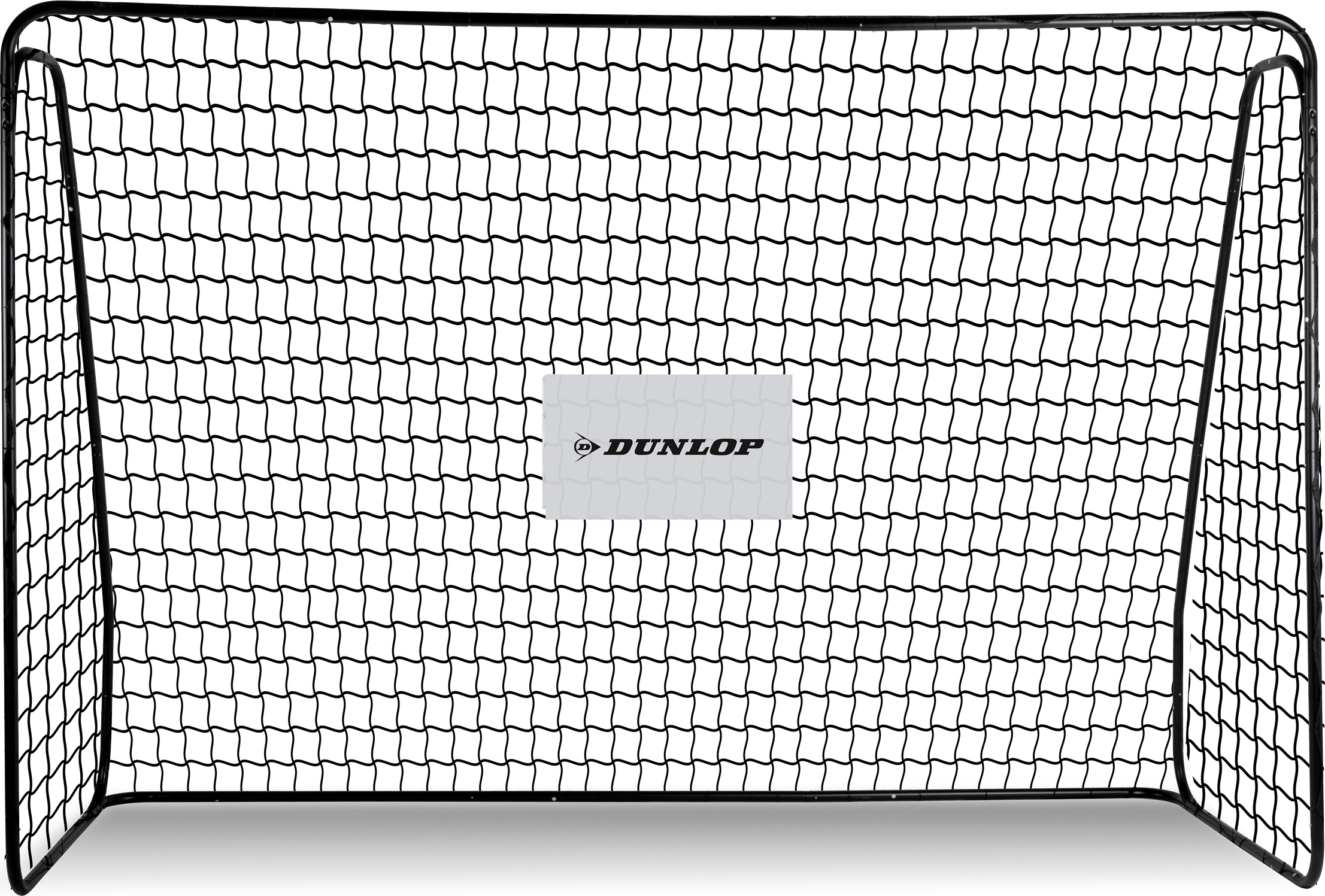 Dunlop Fußballtor - Fussballtor 300 x 205 x 120 cm - Fußball Tor - Fussballtore für Garten Kinder und Erwachsene - Fussball Trainingszubehör für Innen und Außen - Metall - Schwarz 60530a