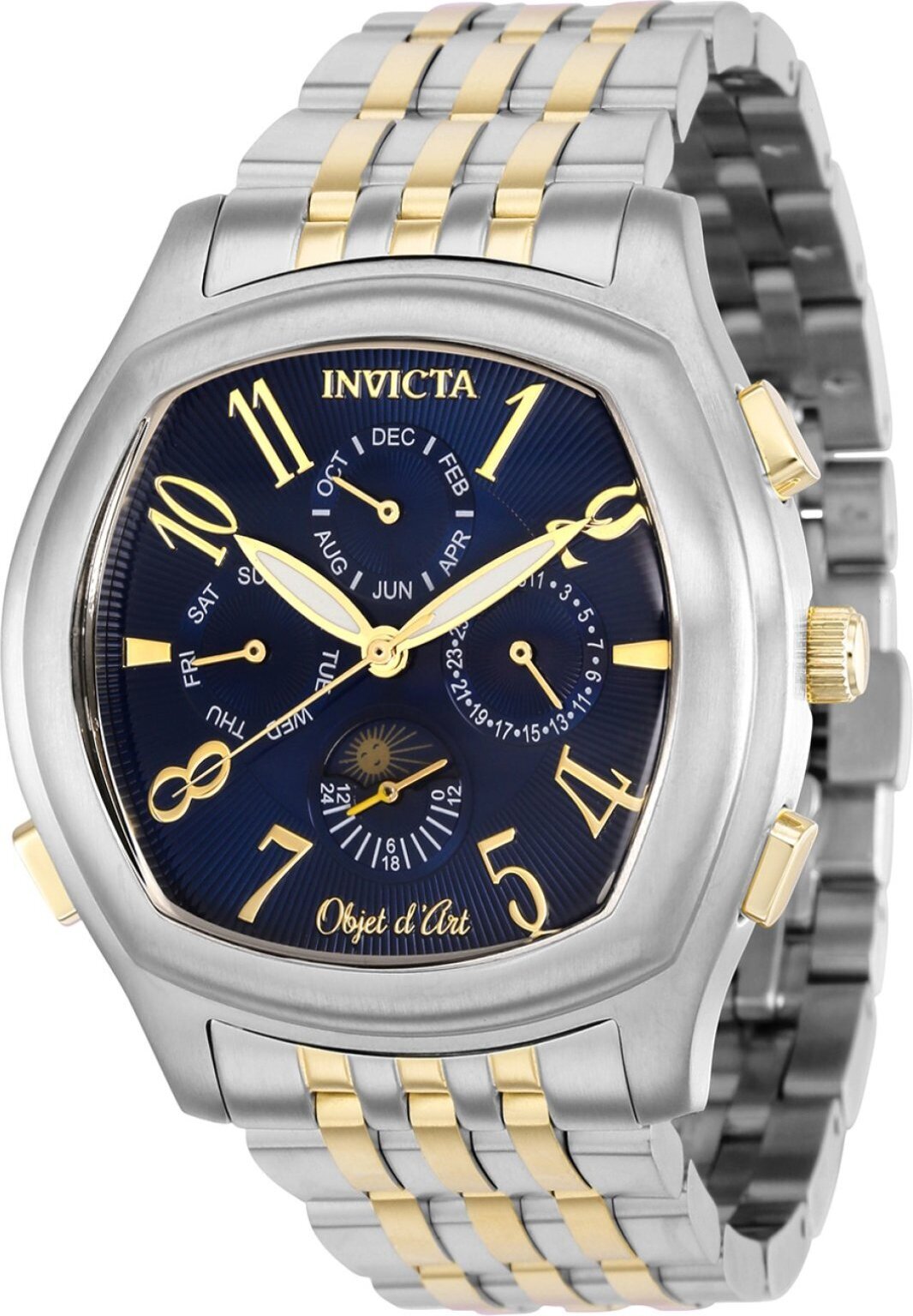 Invicta Objet D Art 37657 - Pánske Náramkové Hondiky - Automatické - Nerezová oceľ s modrým ciferníkom - 42mm