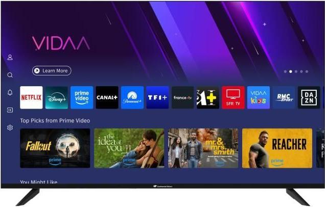 LED-Fernseher - CONTINENTAL EDISON - CELED55SVUHD25B6 - 55'' (139 cm) - UHD 4K 3840x2160 - SMART VIDAA - 3xHDMI - 2xUSB