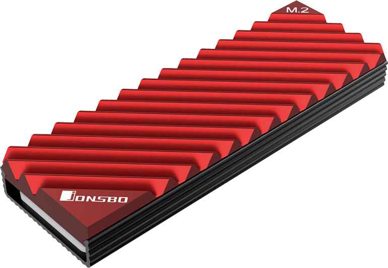 dodocool (JONSBO) M.2-3 Kühler Vollaluminium-Kühlkörper, Anoden-Sandstrahlverfahren, werkzeuglose Installation, rot
