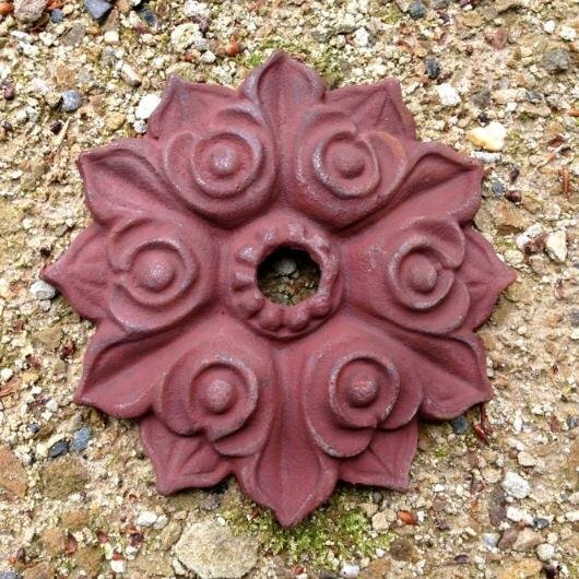 Antikas Maueranker rund schöne Rosette für Fachwerk, Balkenanker Gartenmauer