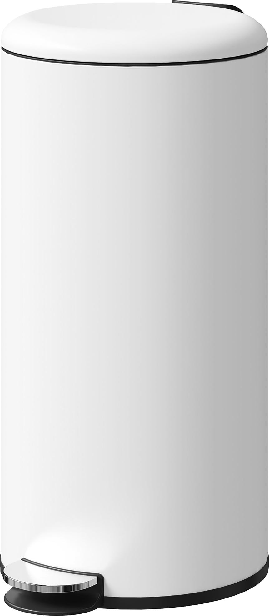 Novzep 30L Treteimer mit einrastbarem Deckel, Pedal, fleckenresistent, Cremeweiß KAUF-ALRI-851-031V02CW-018