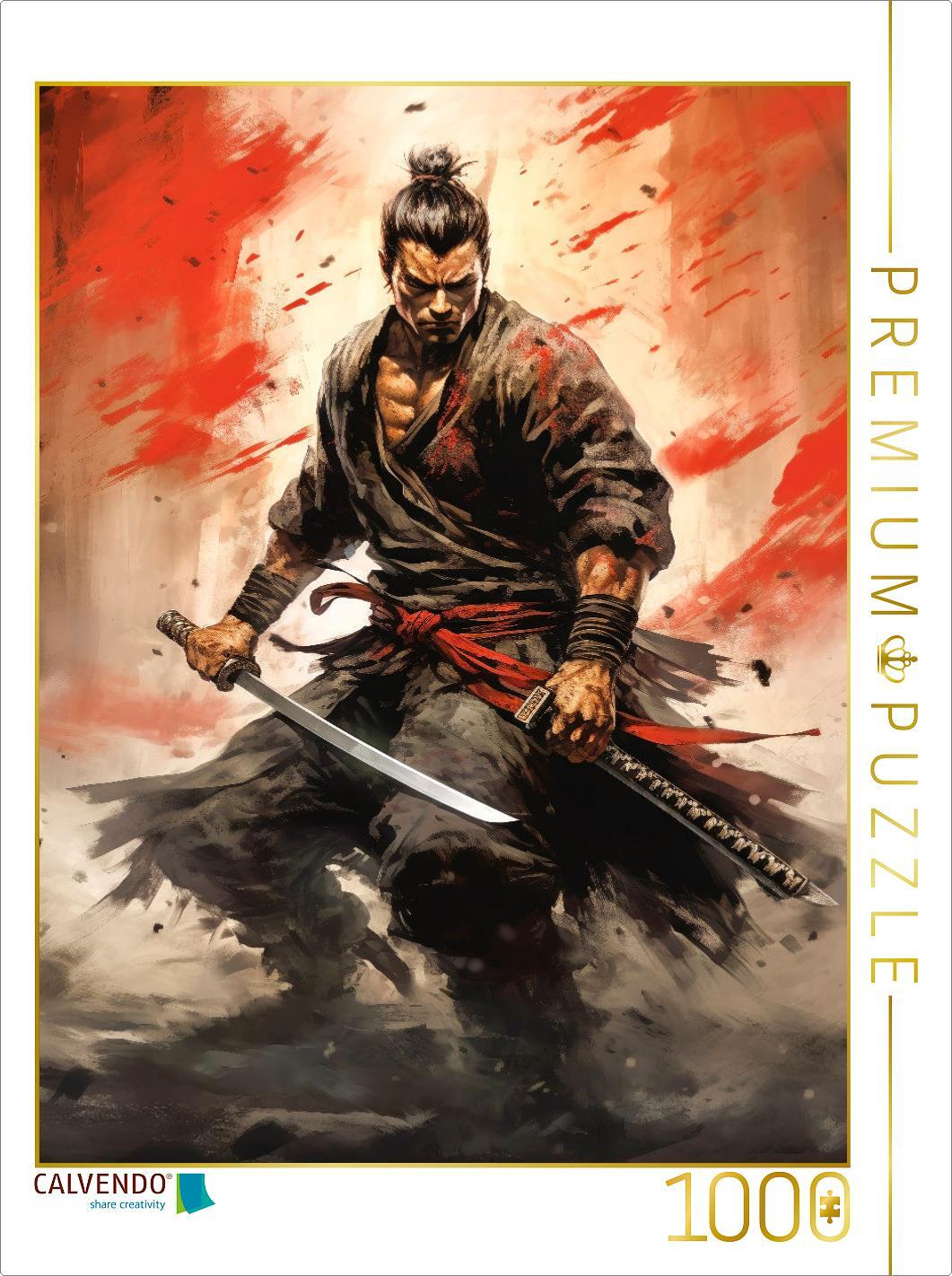 CALVENDO Puzzle Der Samurai - heldenhaft und standhaft | 1000 Teile Lege-Größe 64x48cm Foto-Puzzle für glückliche Stunden