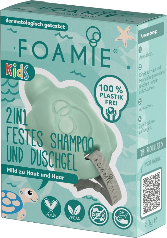 Foamie 2in1 Festes Shampoo & Duschgel KIDS - grün