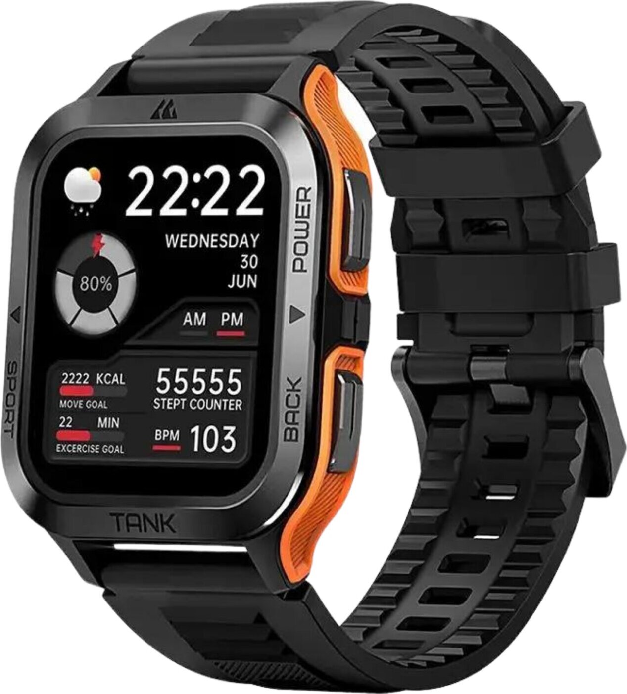 Maxcom SMARTWATCH MAXCOM FW67 TITAN PRO GRAPHITE 1.85 IPS/320X385/380mAh/IP69/SP02/7-10DIAS FW67GP