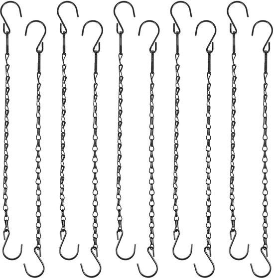 OEM Metallische Hangende Blumenkorb-Hängekette, 36 cm, für Blumenkorb-Hängekette, schwarz 2026