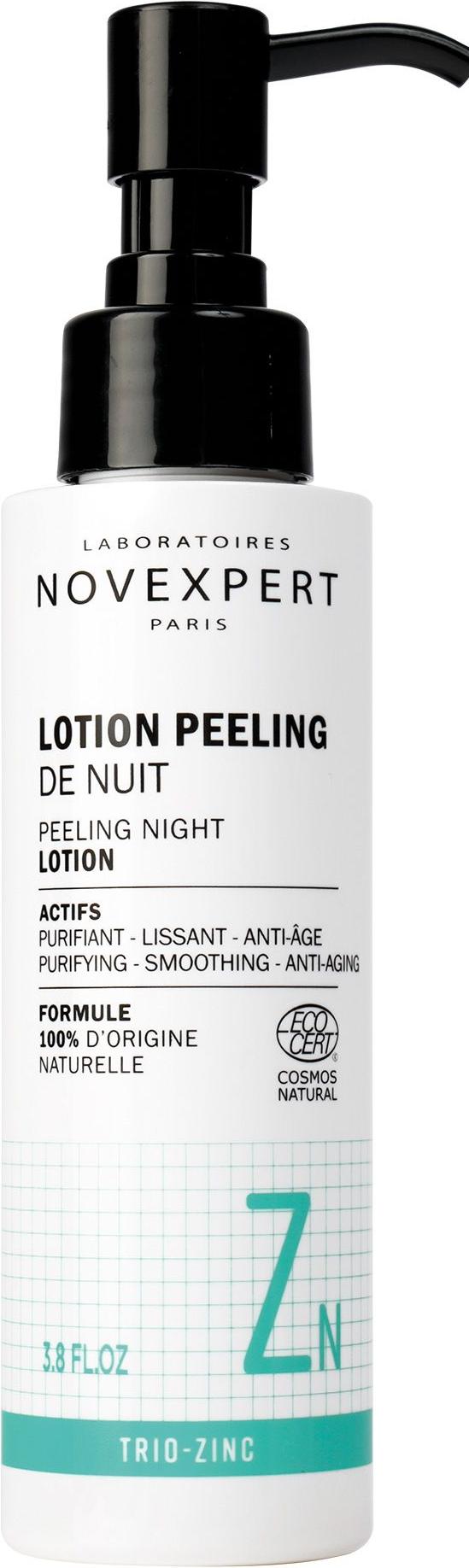 Laboratoires NOVEXPERT Nachtpeeling-Lotion mit Trio-Zink und Gluconolacton, sanft, antioxidativ, gegen Akne