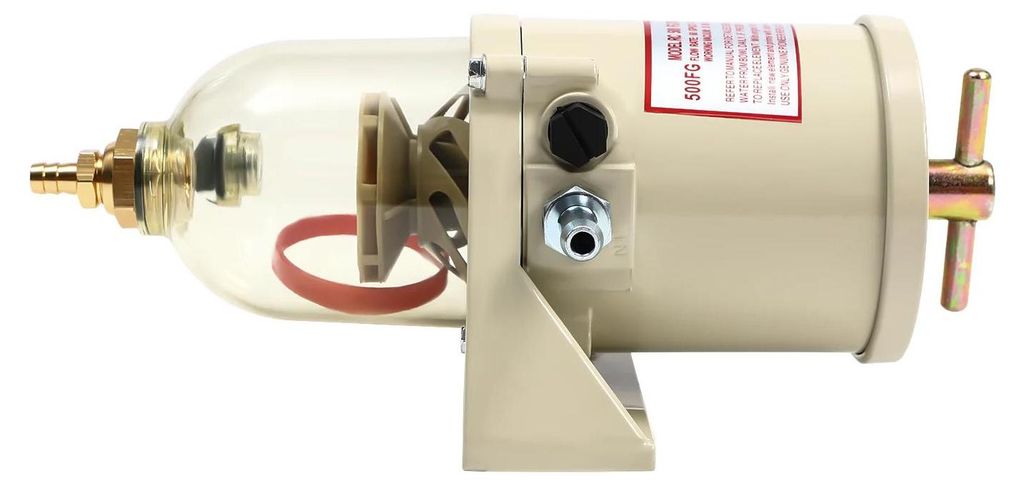 StarTech Kraftstofffilter mit Wasserabscheider - 500FG 500FH - Durchfluss 227 l/h - Max. Druck 1,03 bar - Aluminiumlegierung - Geringer Druckabfall 0,02 bar - Weiß