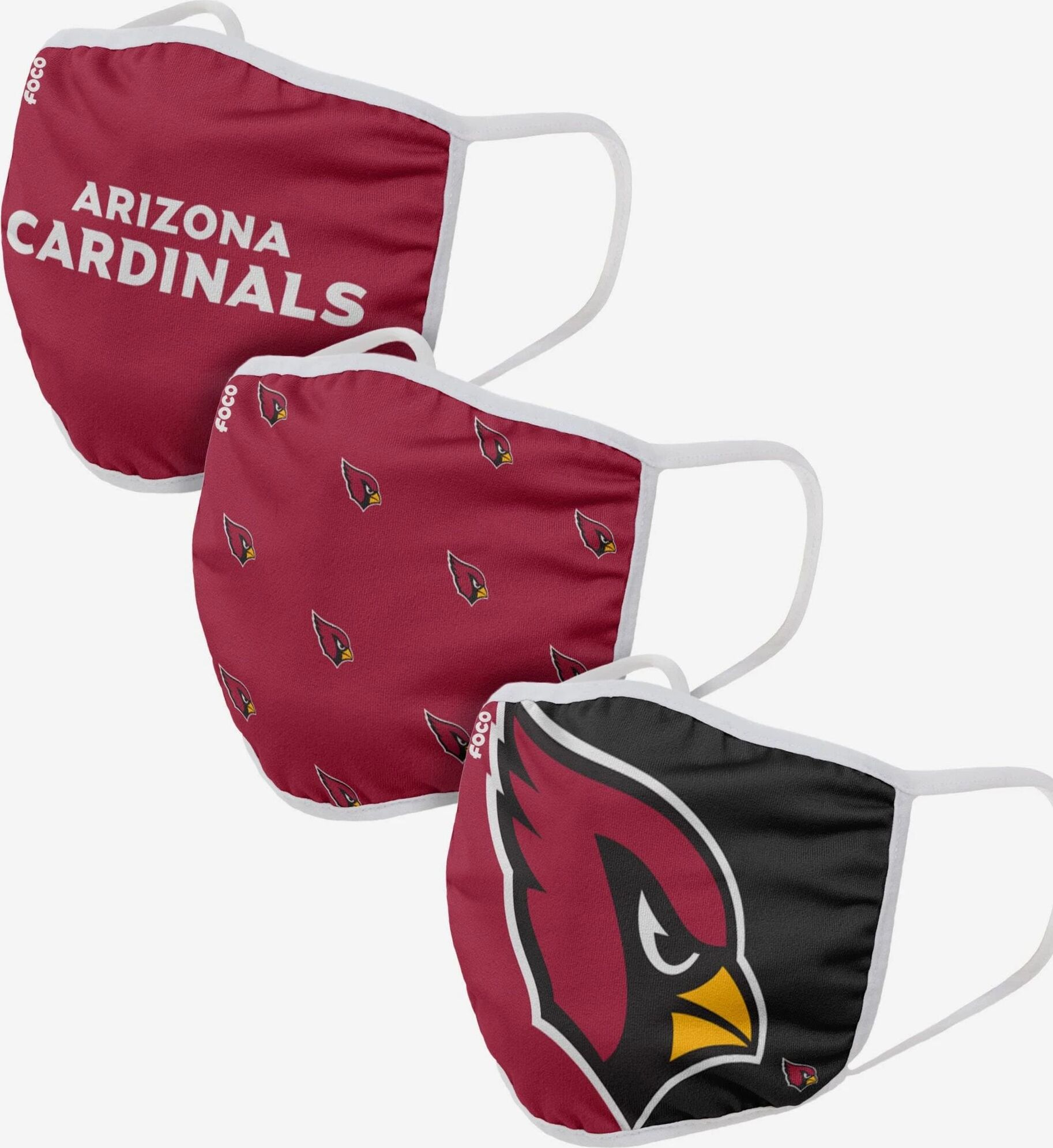 FOCO NFL Sada 3 krytov na ústa a nos - Arizona Cardinals