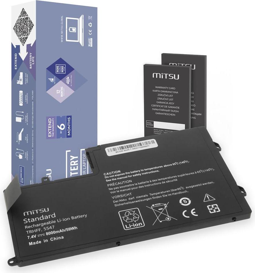 #Mitsu fr Dell 15,14 7600mAh(58Wh) 7.4-7.6V