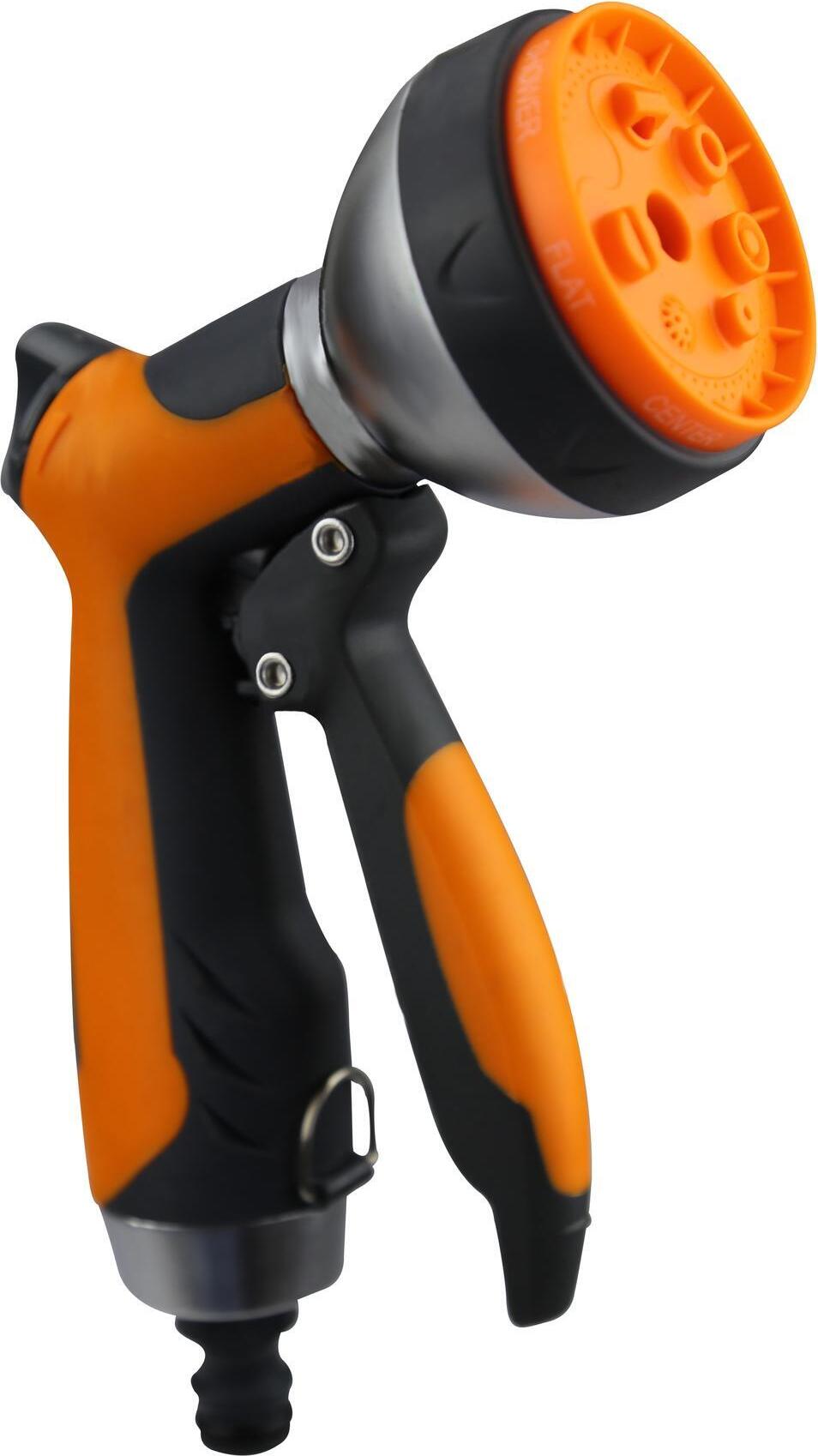 Jardinion Gartenbrause Handbrause Schlauchbrause Sprühpistole Wasserspritze Gartenbrause Orange, Multibrause, Gartenbewässerung, Regenbrause, Sprühkopf, Gartenbrause, Duschbrause Gartenschlauch 42513459022450