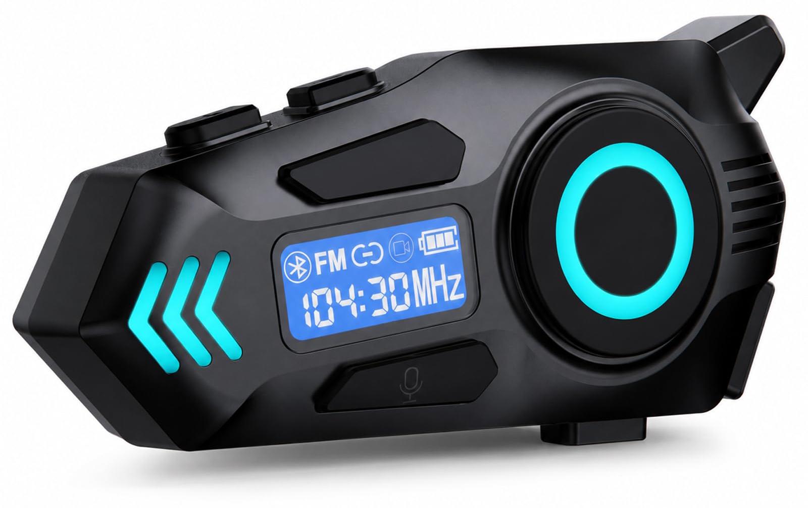BYZESTY Motorrad Headset, Motorrad Bluetooth 5.4 Headset, Motorradhelm Bluetooth Motorra