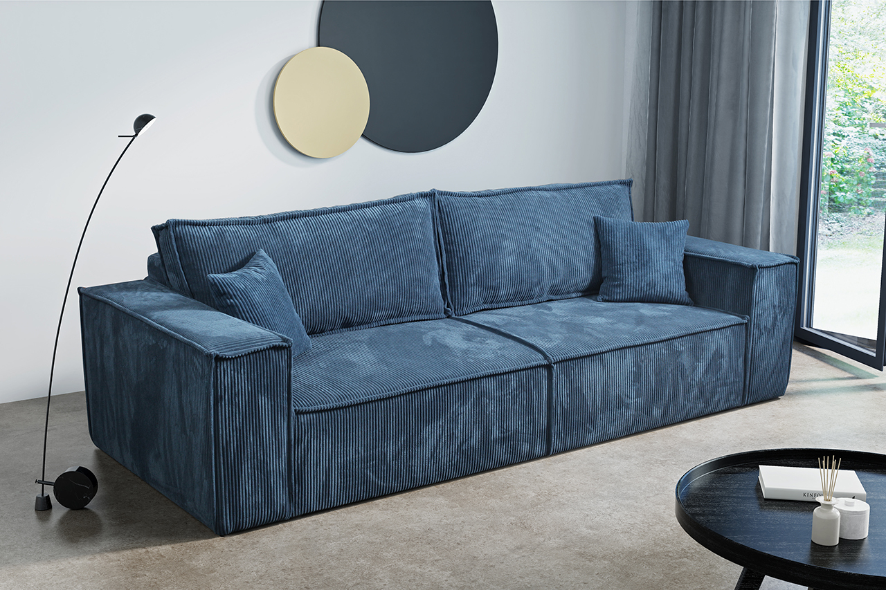 Intenso Meble Intenso Schlafsofa Sofa "Poso", Blau K. Poso 005 (Premium)