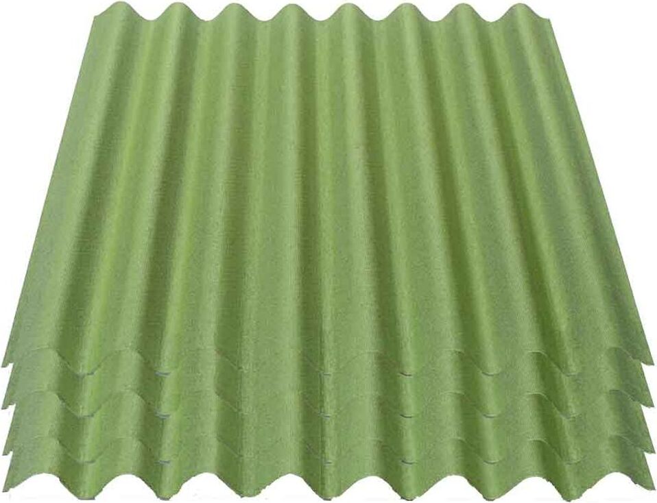 Onduline Easyline Dachplatte Wandplatte Bitumenwellplatten Wellplatte 4x0,76m² - grün 308-4