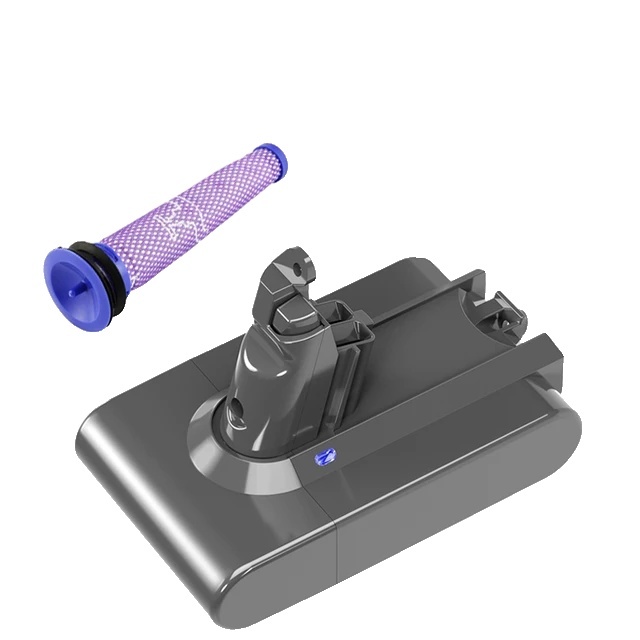 Akumulátorový vysávač, kompatibilný s Dyson V6 V7 V8 V10, dlhotrvajúci výkon, filter V6 6000 mAh