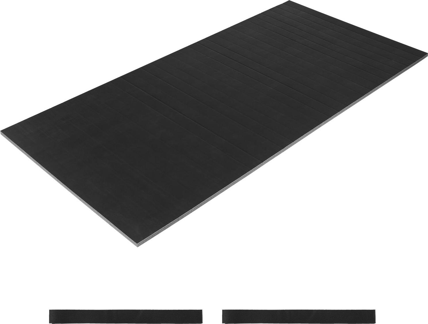 SucceBuy Kampfsportmatte 3 x 1,5 m für Heimtraining und Fitnessstudio, wasserfeste und aufrollbare Trainingsmatte für Gymnastik, Jiu-Jitsu, MMA, Judo, Boxen und Yoga, Sportmatte in Schwarz