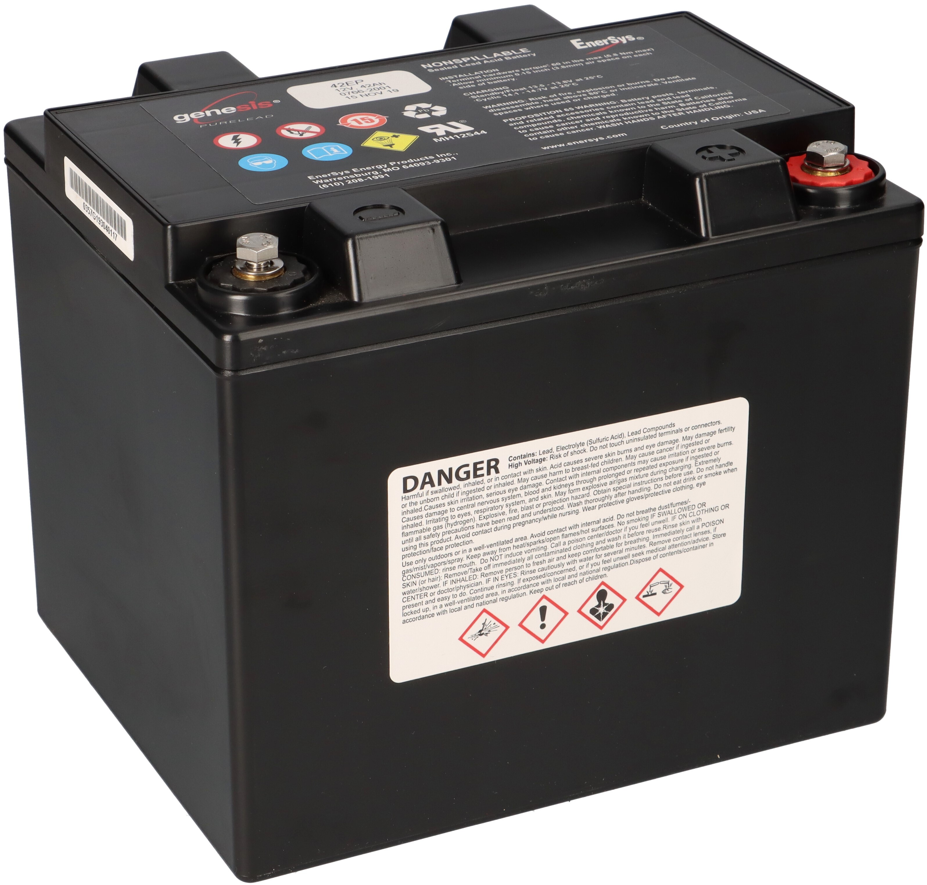 Enersys Hawker Hawker Enersys Genesis 12EP42 G42EP 12V 42EP 42Ah 3206