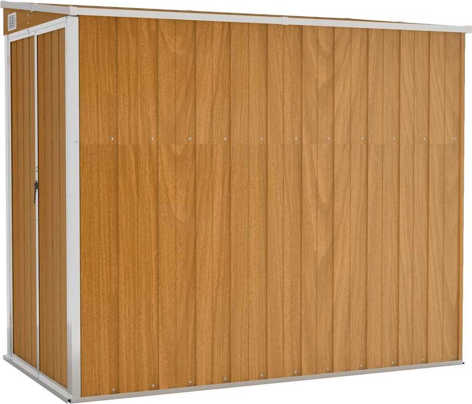 vidaXL Prístrešok hnedý 118x194x178 cm Pozinkovaná oceľ