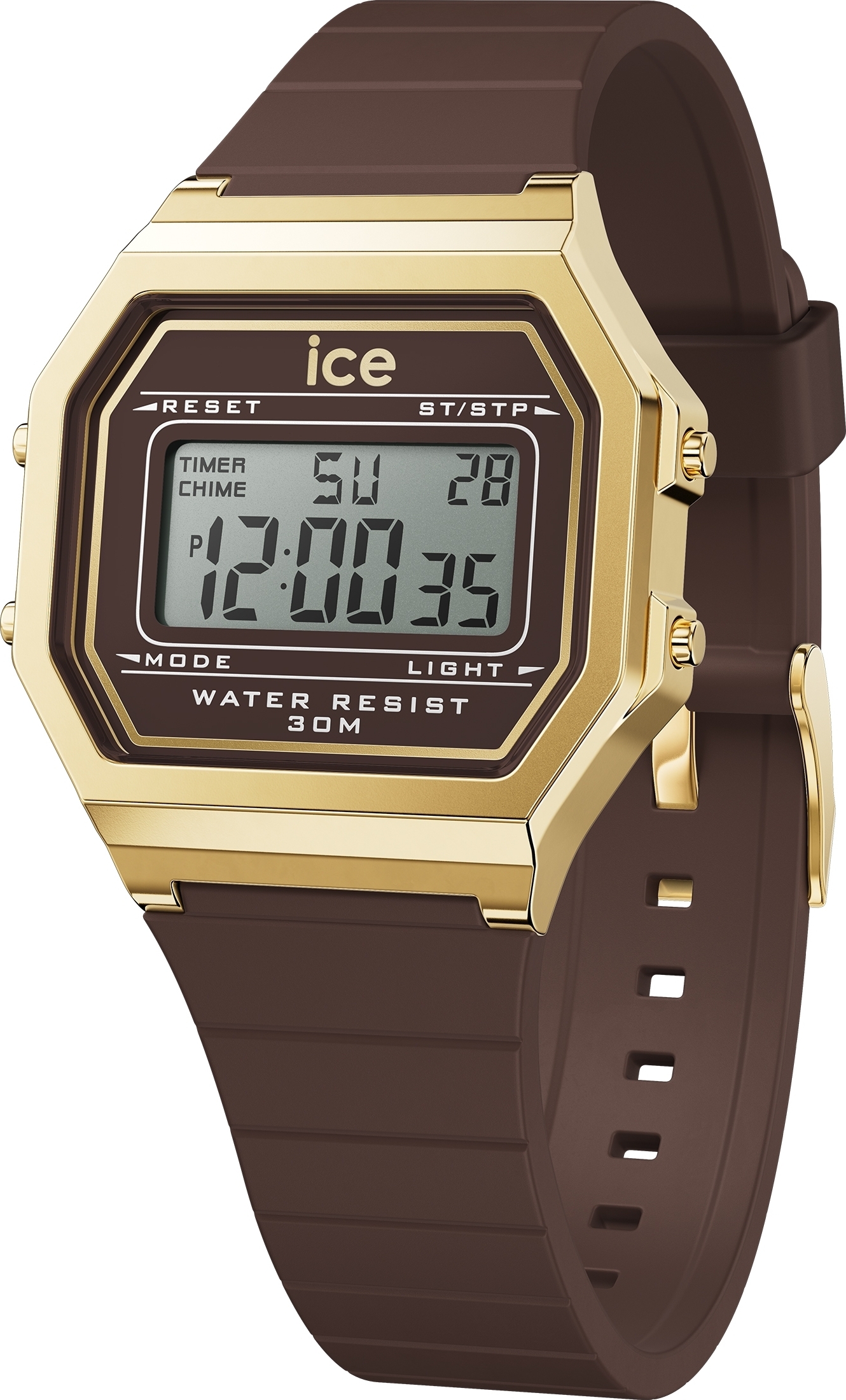 Hodinky Ice-Watch 022065 ICE digit retro Brown Cappuccino Small Uhr braun