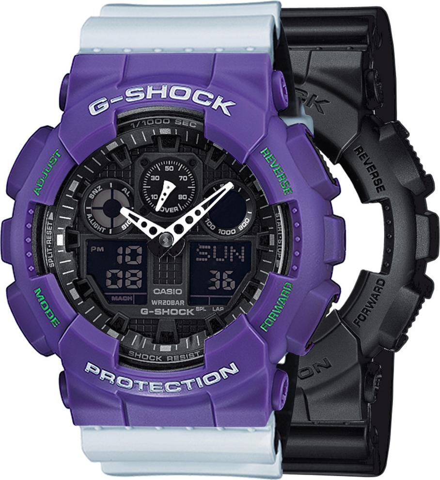 Zegarek Casio G-Shock SET GA-100-1A1ER + BEZEL 10498250 + PASEK 10527469 20BAR