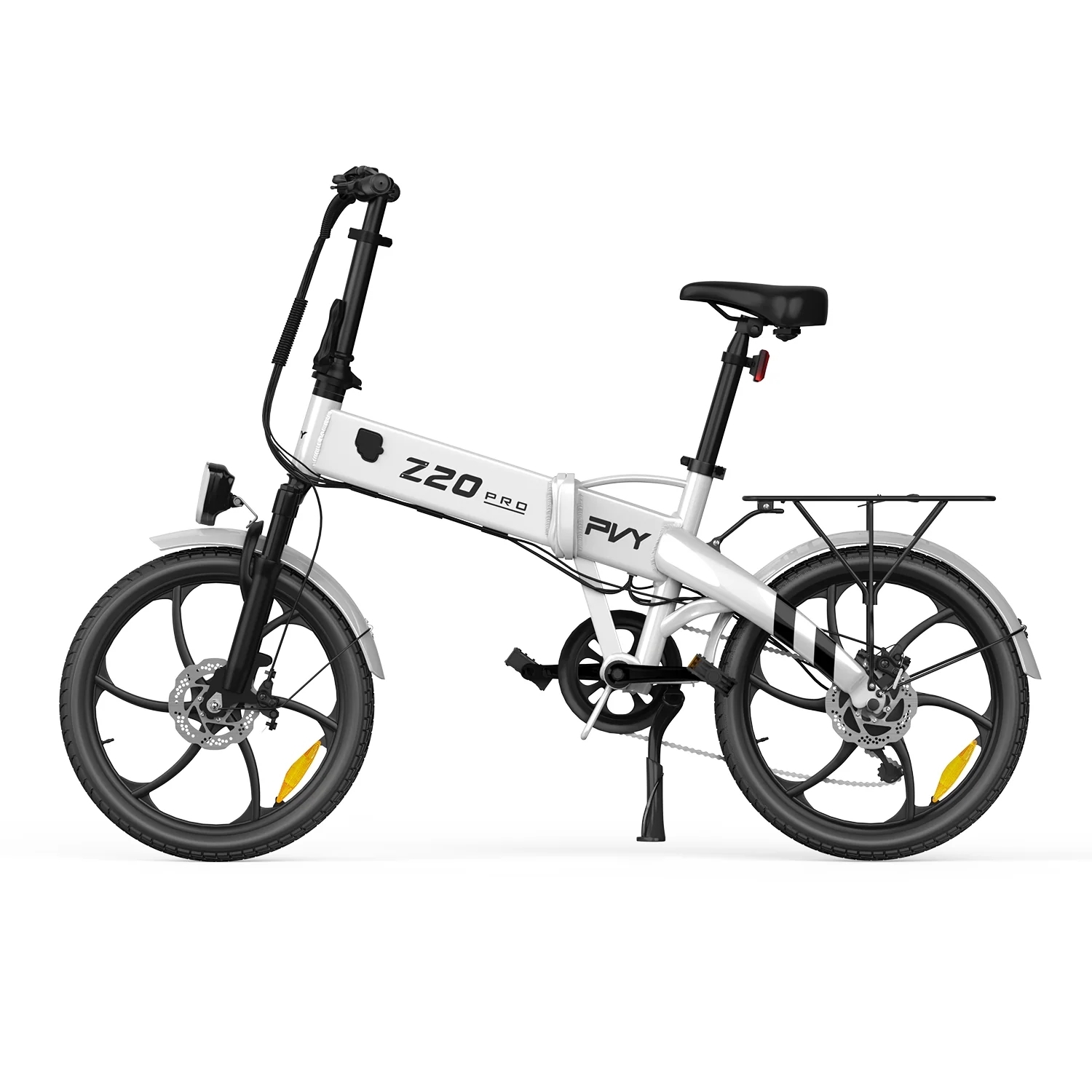 Elektrický bicykel PVY Z20 Pro - 250W motor 36V10.4AH batéria dojazd 80KM mechanické kotúčové brzdy - biela