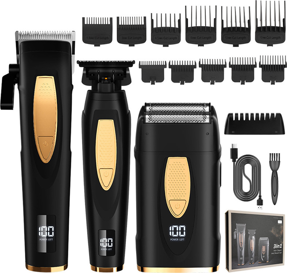 MODFU Haarschneider Haarschneidemaschine Haartrimmer Langhaarschneider Bartschneider Barttrimmer 2500 mAh Schwarz